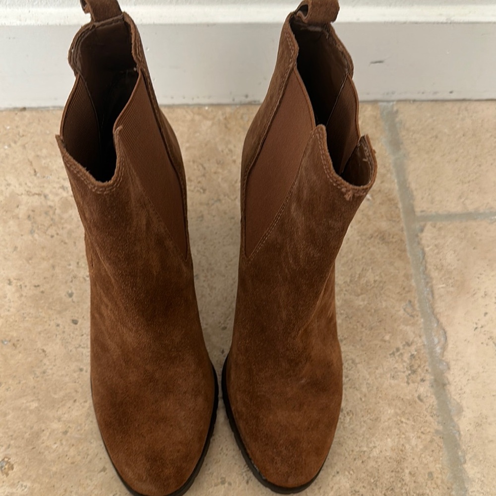 Brown Suede Ankle Boots